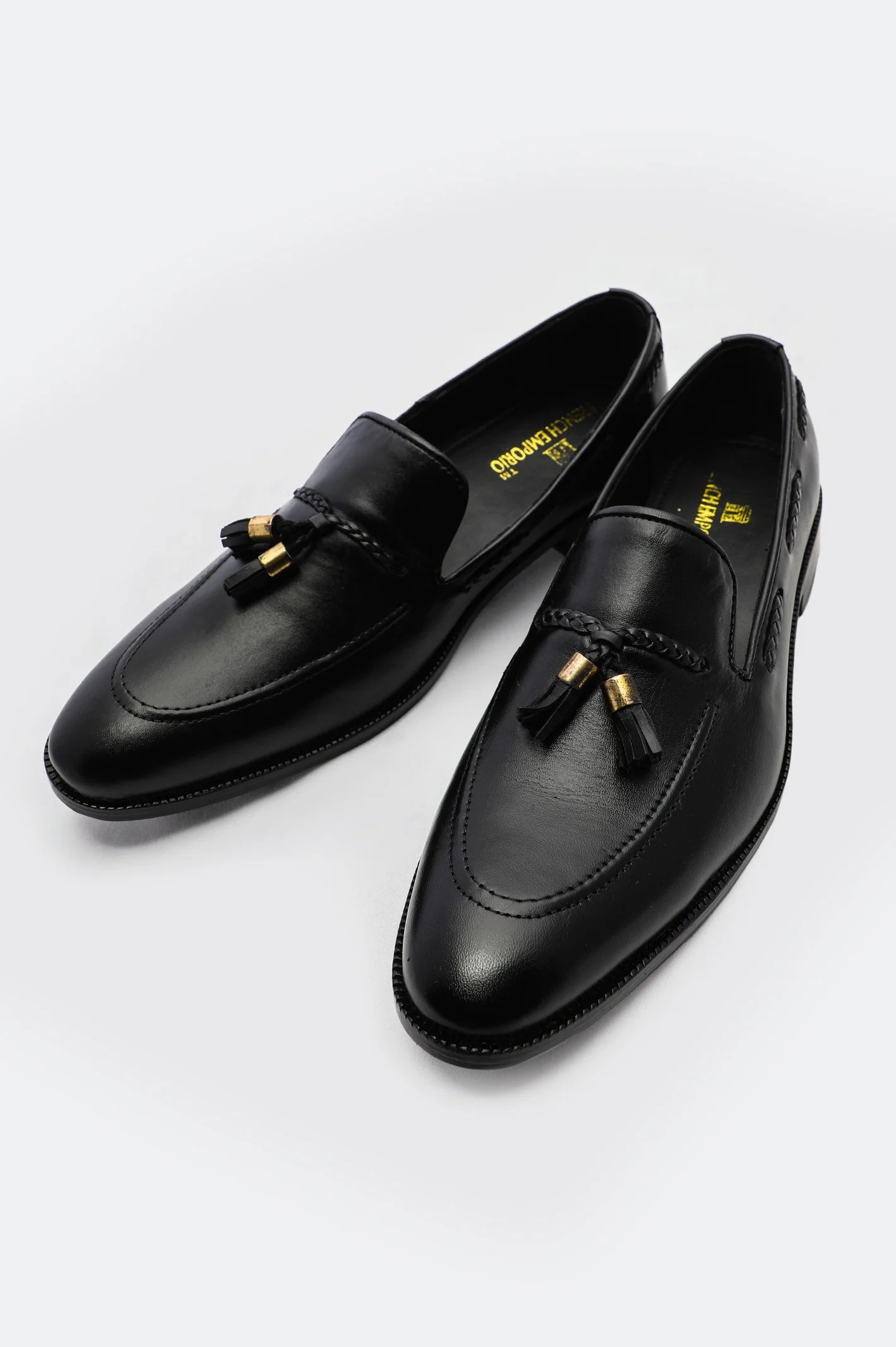 Armani black 2025 formal shoes