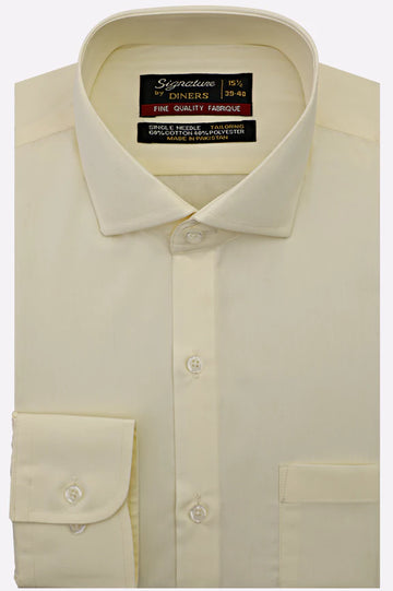 Cream Plain Formal Man Shirt