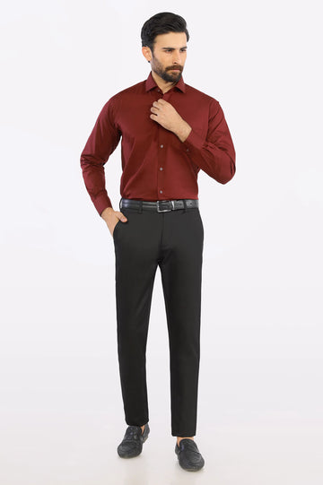 Maroon Plain Formal Shirt