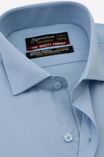 Sky Blue Plain Formal Shirt