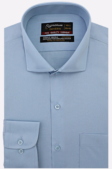 Sky Blue Plain Formal Shirt