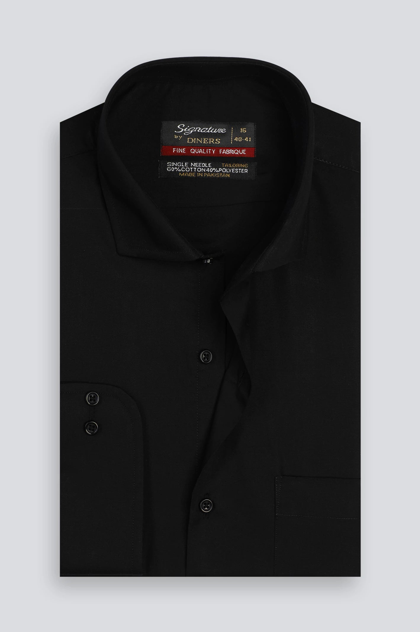 Black Plain Formal Man Shirt From Diners – Diners Pakistan