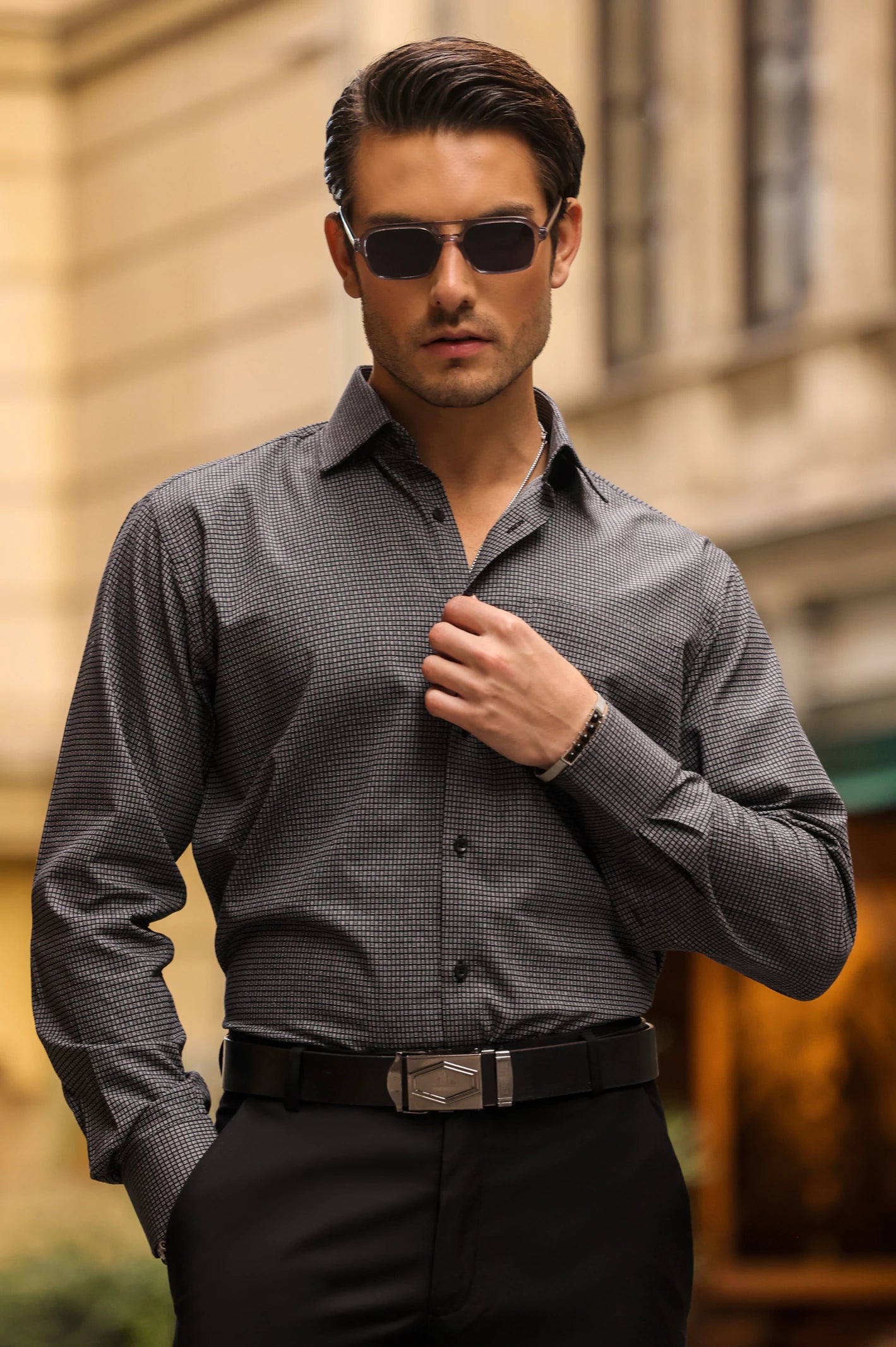 Black sales formal shirt