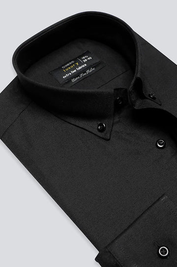 Black Plain Formal Shirt