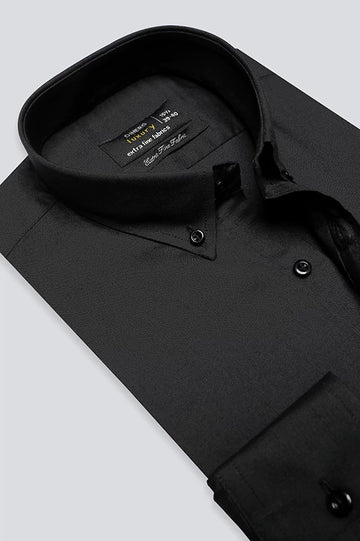 Black Plain Formal Shirt