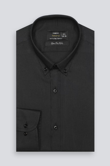 Black Plain Formal Shirt