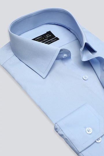 Blue Plain Formal Shirt