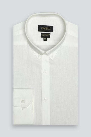 White Plain Casual Shirt