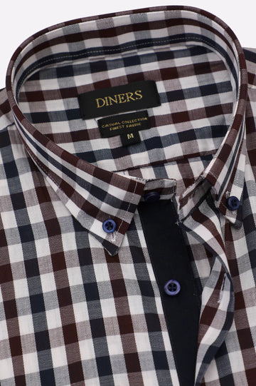 Multicolor Gingham Check Casual Shirt