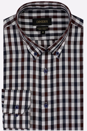 Multicolor Gingham Check Casual Shirt