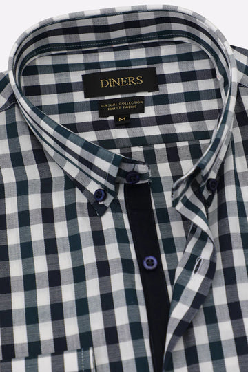 Multicolor Gingham Check Casual Shirt