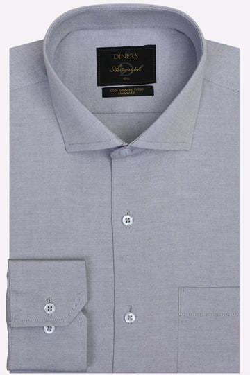 Dark Grey Self Formal Autograph Shirt