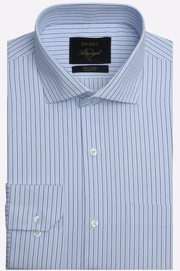 Blue Stripes Formal Autograph Shirt