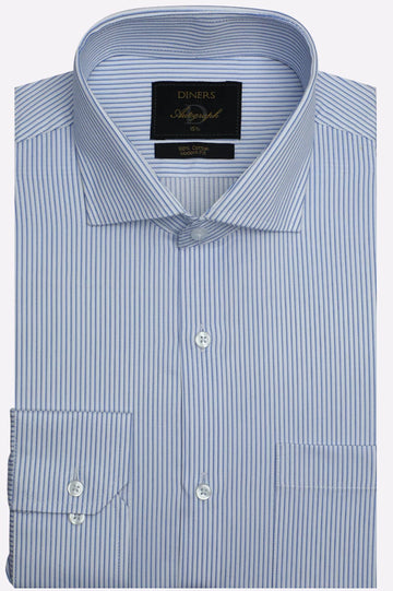 Blue Stripes Formal Autograph Shirt