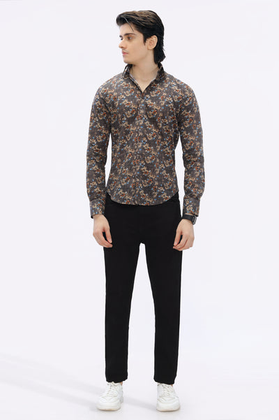 Multicolor Floral Printed Casual Milano Shirt From Diners Multicolor Floral Printed Casual Milano Shirt From Diners