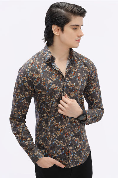 Multicolor Floral Printed Casual Milano Shirt From Diners Multicolor Floral Printed Casual Milano Shirt From Diners