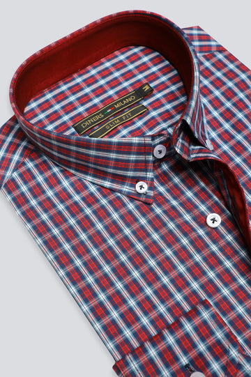 Multicolor Tattersall Check Casual Shirt