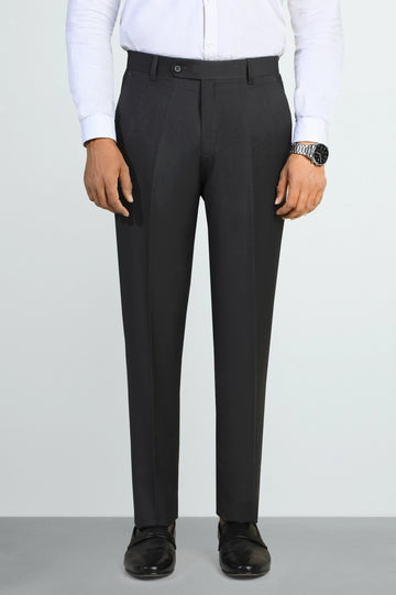 Dark Green Wash & Wear Regular Fit Trouser