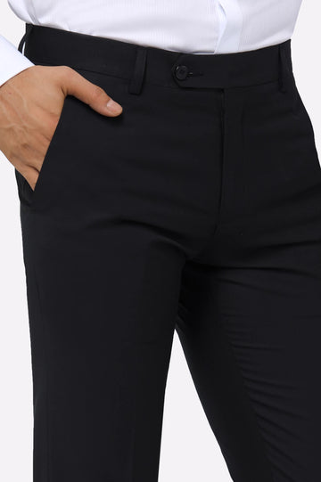 Black Slim Fit Formal Trouser