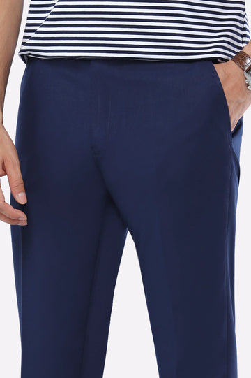 Navy Blue Slim Fit Formal Trouser