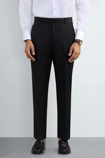 Black Regular Fit Formal Trouser