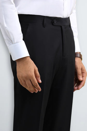 Black Regular Fit Formal Trouser