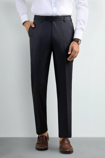 Dark Grey Regular Fit Formal Trouser