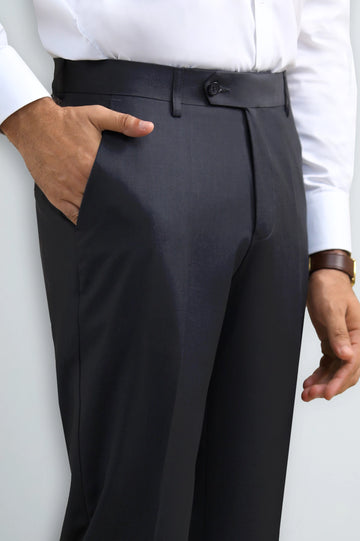 Dark Grey Regular Fit Formal Trouser