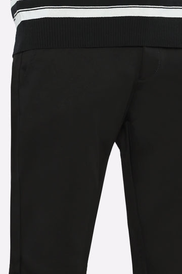 Black Smart Fit Cotton Chino