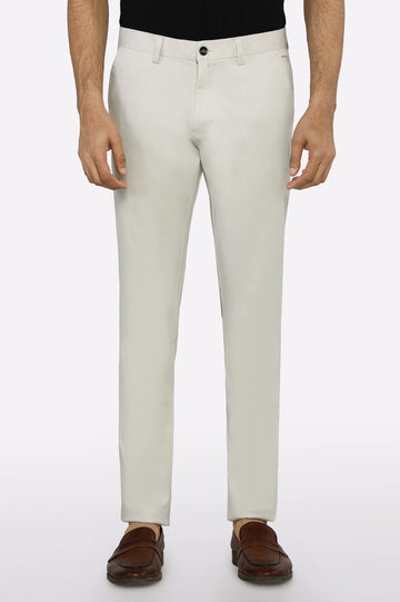 Off White Smart Fit Cotton Chino