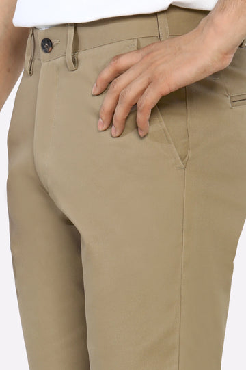 Khaki Smart Fit Cotton Chino