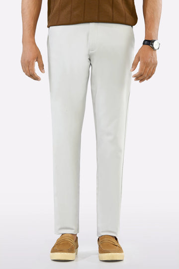 Light Grey Smart Fit Cotton Chino