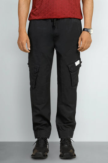 Black Smart Fit Cargo Pants