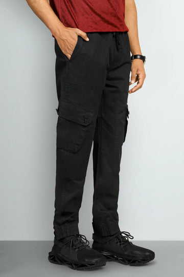 Black Smart Fit Cargo Pants