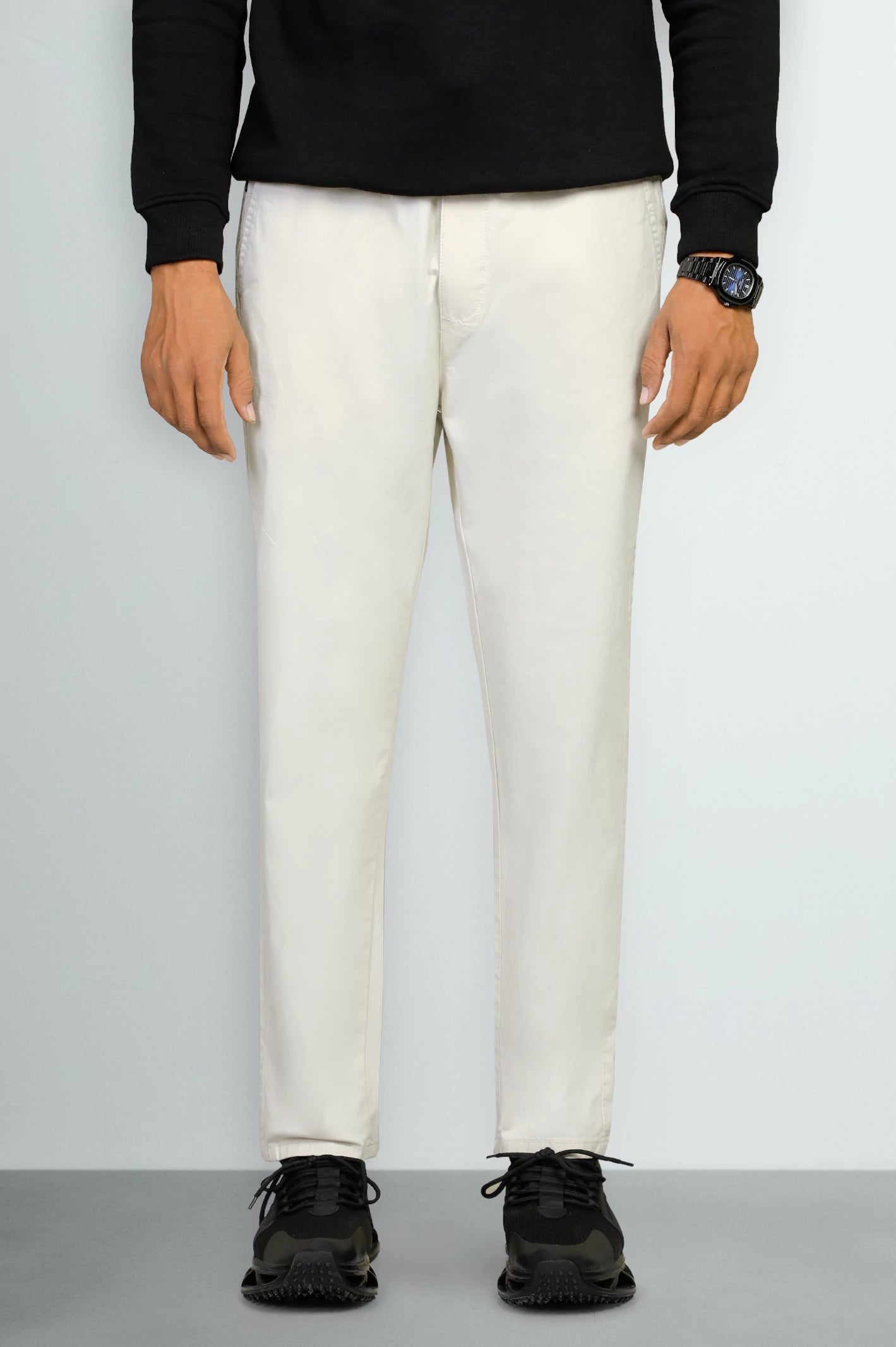 Off White Smart Fit Cotton Pants  Diners Pakistan