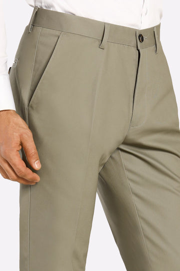 Sand Smart Fit Cotton Trouser