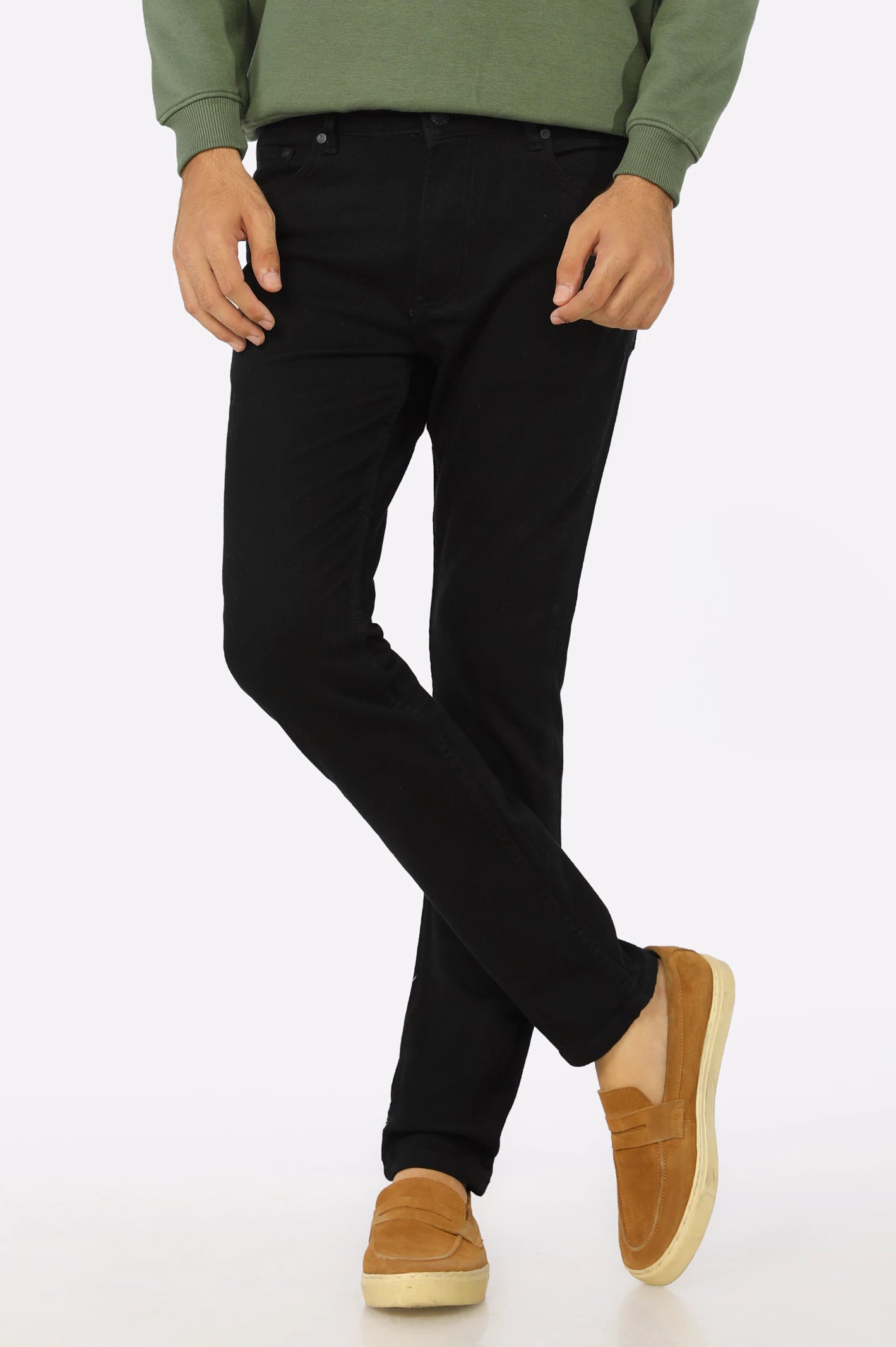 Skinny Jeans Soft Jeans Mens Jet Black Slim Fit Jeans