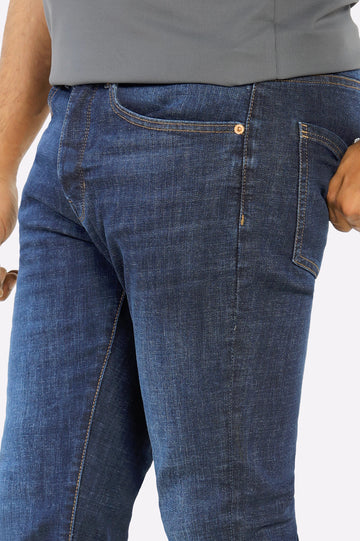 Dark Blue Modern Slim Fit Jeans