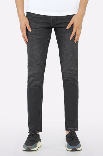 Dark Grey Tailored Fit Jeans