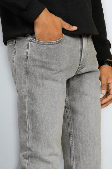 Grey Modern Slim Fit Jeans