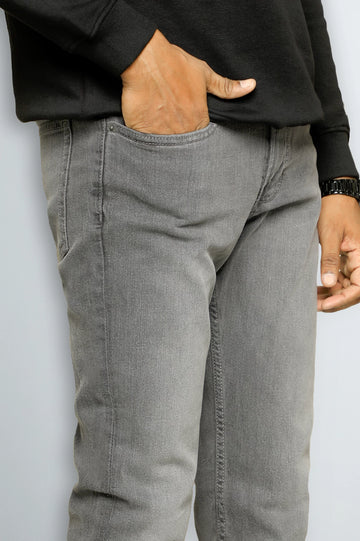 Grey Modern Slim Fit Jeans