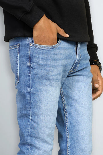 Light Blue Modern Slim Fit Jeans