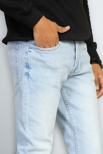 Light Blue Modern Slim Fit Jeans