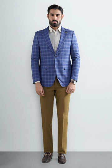 Light Blue Check Blazer