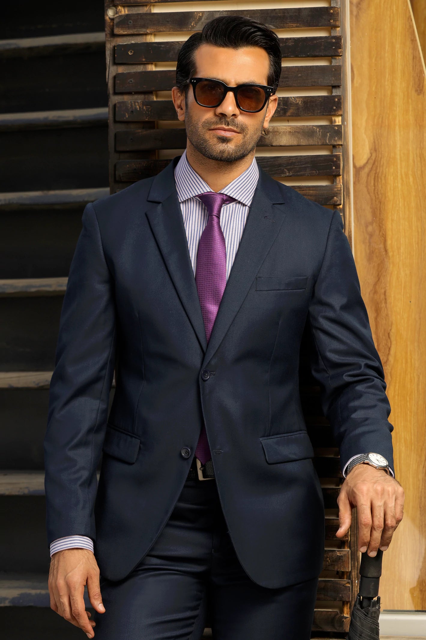 Navy Blue 2PC Suiting From Diners