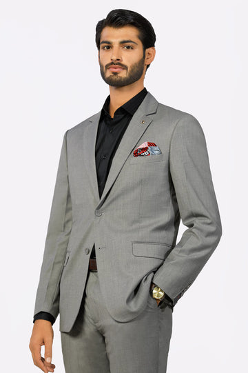 Heather Grey Formal 2PC Suit for Men's