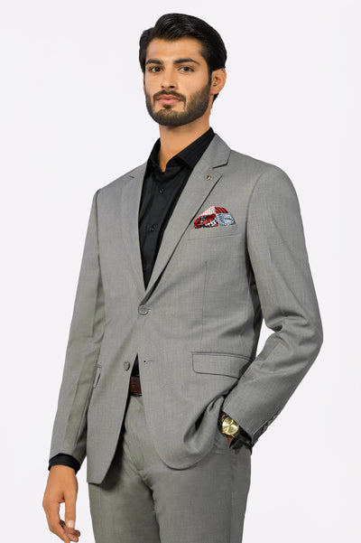 Heather Grey Formal 2PC Suit for Men's  Heather Grey Formal 2PC Suit for Men's