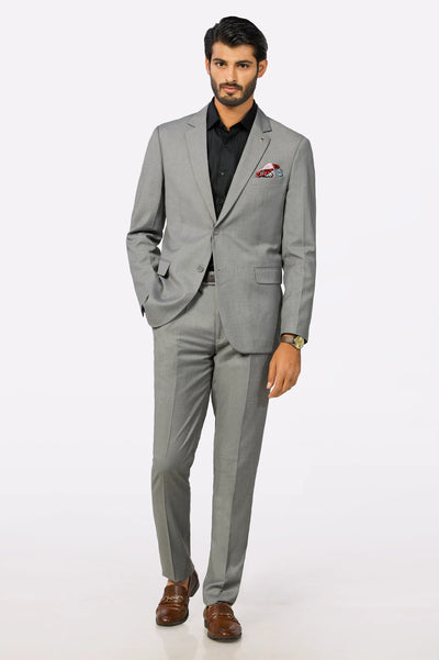 Men's Heather Grey Formal Suit Men's Heather Grey Formal Suit