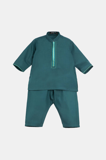 Sea Green Infant Kurta Shalwar
