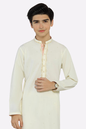 Cream Boys Kurta Pajama